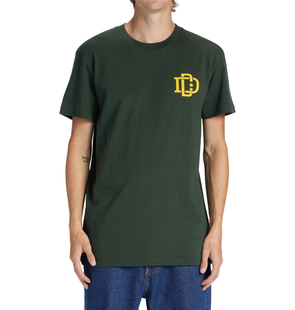 DC Rugby Crest Men T-Shirt Green | US-1840CWO