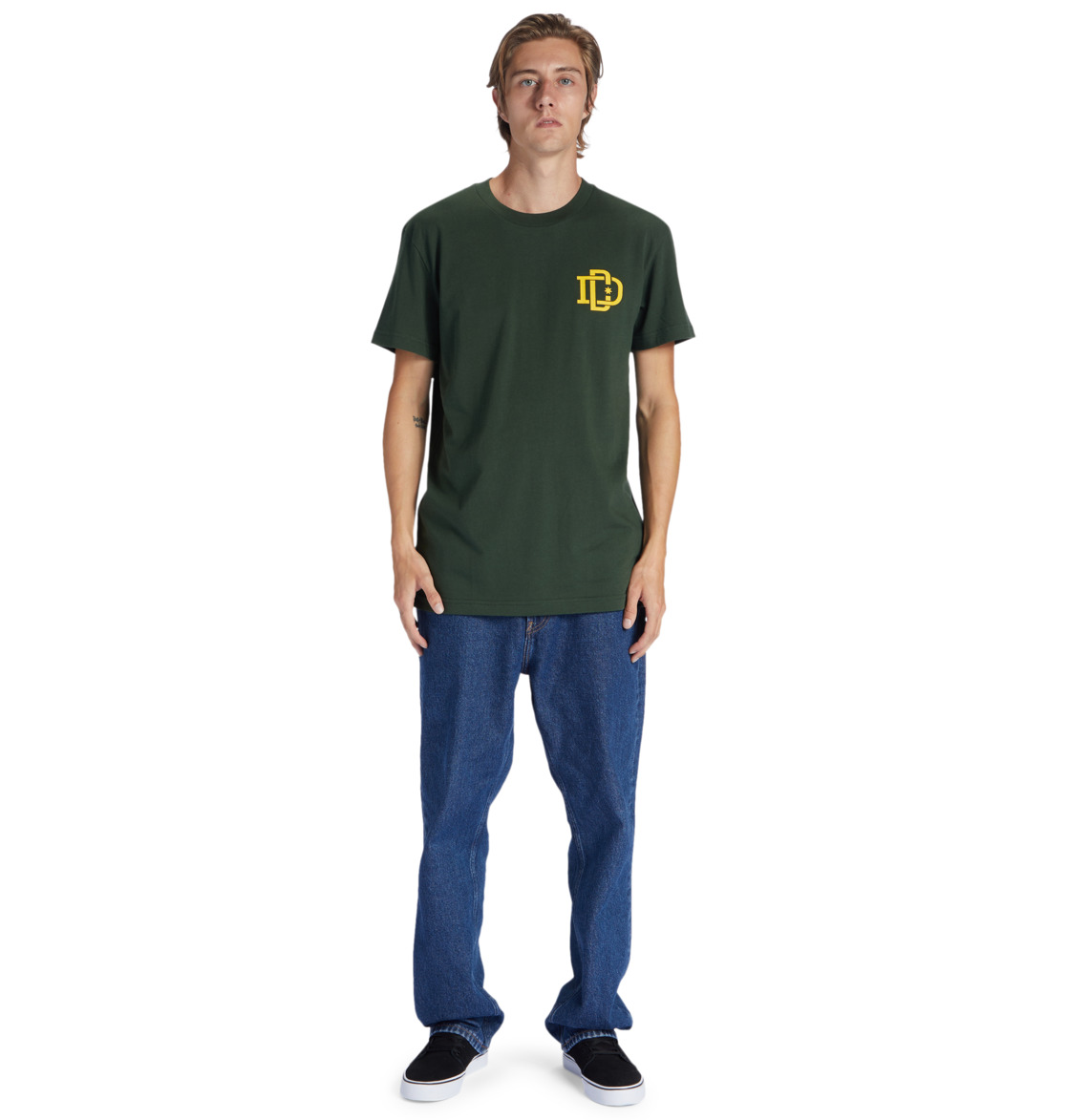 DC Rugby Crest Men T-Shirt Green | US-1840CWO