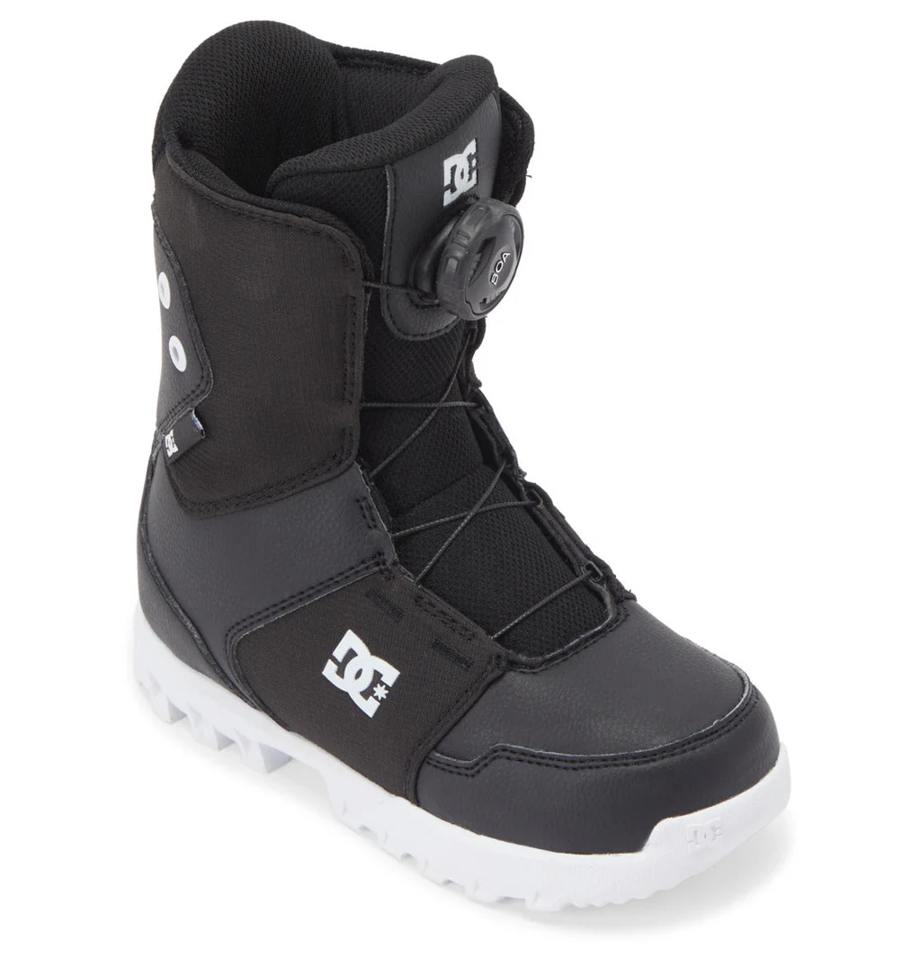 DC Scout BOA® Kids' Snowboard Boots Black / White | US-4153AWF