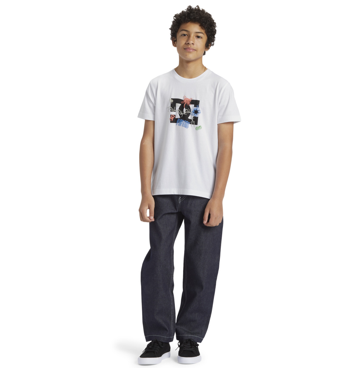 DC Scribble Kids' T-Shirt White | US-4758GCM