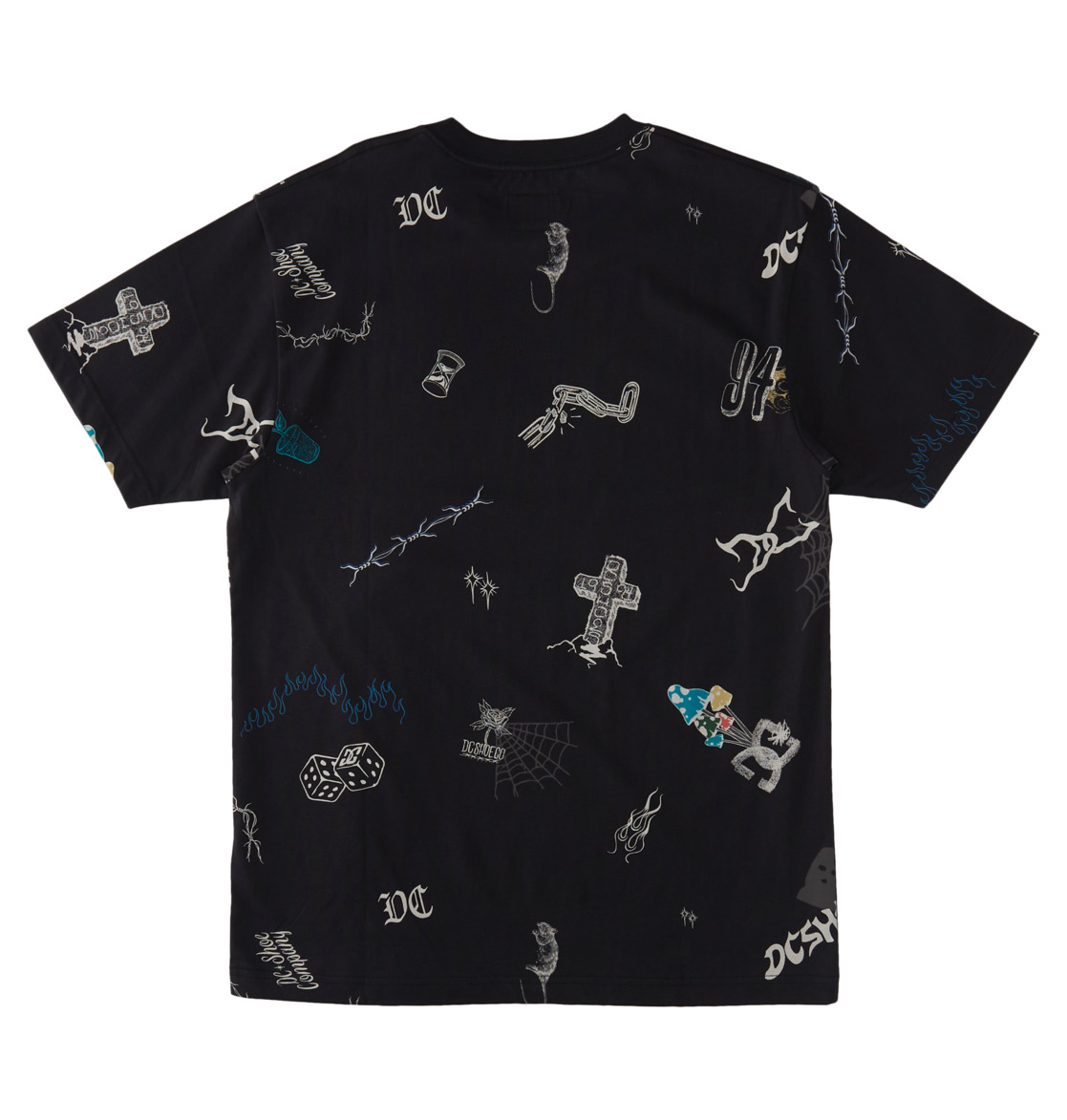 DC Scribble Men T-Shirt Black | US-6289YJH