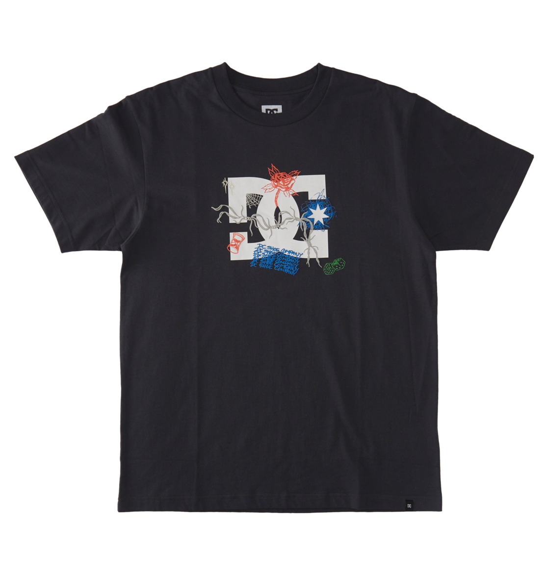 DC Scribble Men T-Shirt Ebony | US-5724PIA