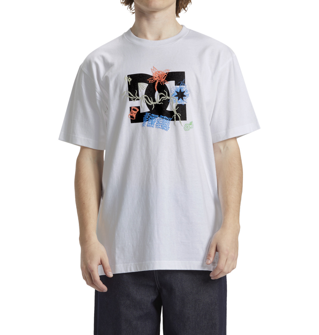 DC Scribble Men T-Shirt White | US-9172HWL