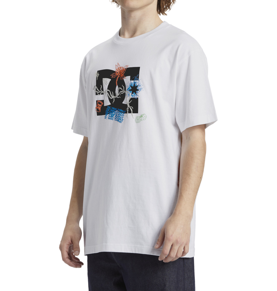 DC Scribble Men T-Shirt White | US-9172HWL