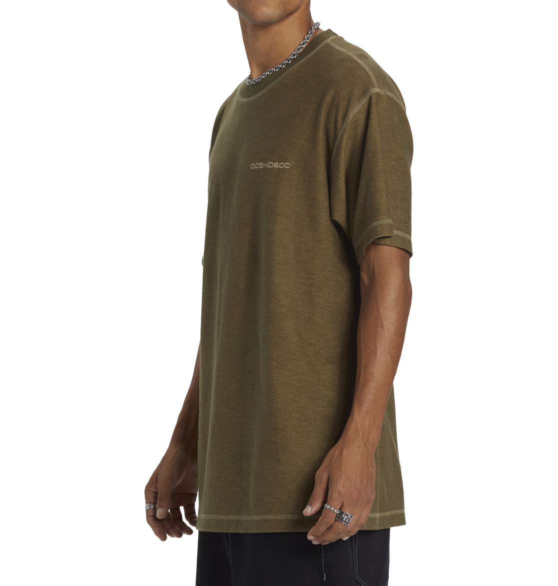 DC Sediment Men T-Shirt Dark Green | US-4302JPY