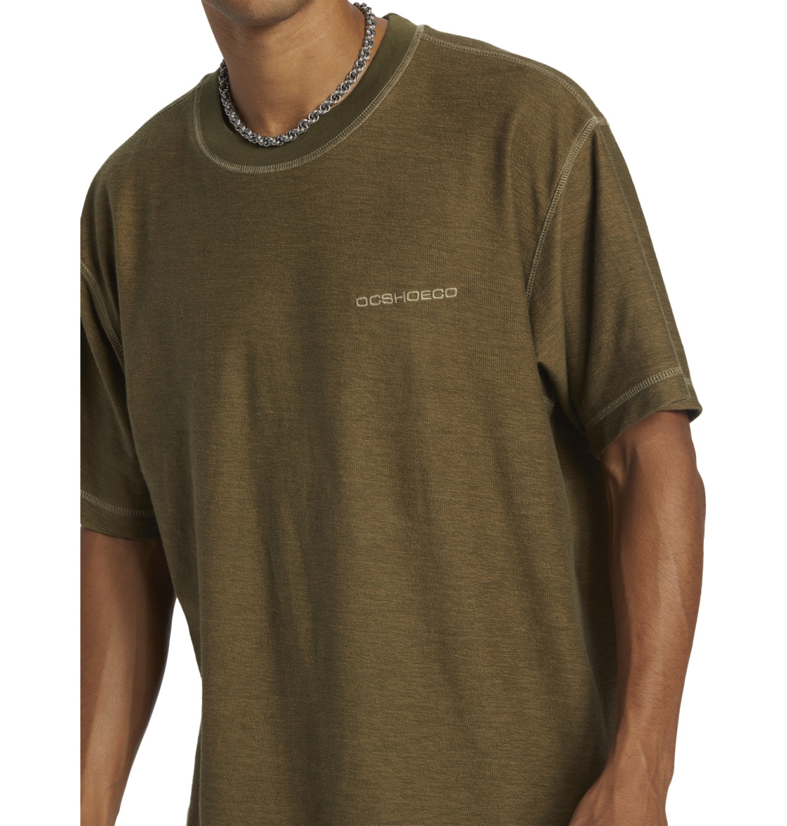 DC Sediment Men T-Shirt Dark Green | US-4302JPY