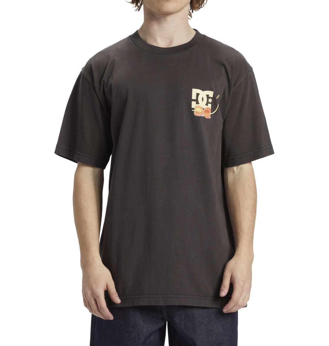 DC Seed Planter Men T-Shirt Black Wash | US-3594WMK