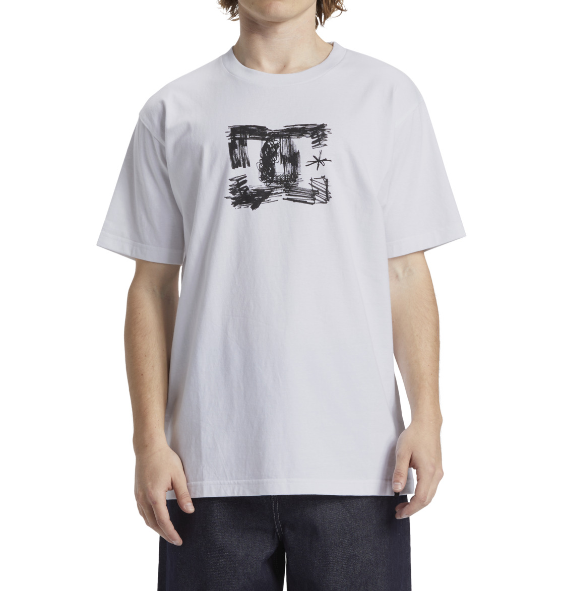 DC Sketchy Men T-Shirt White | US-2306NIM