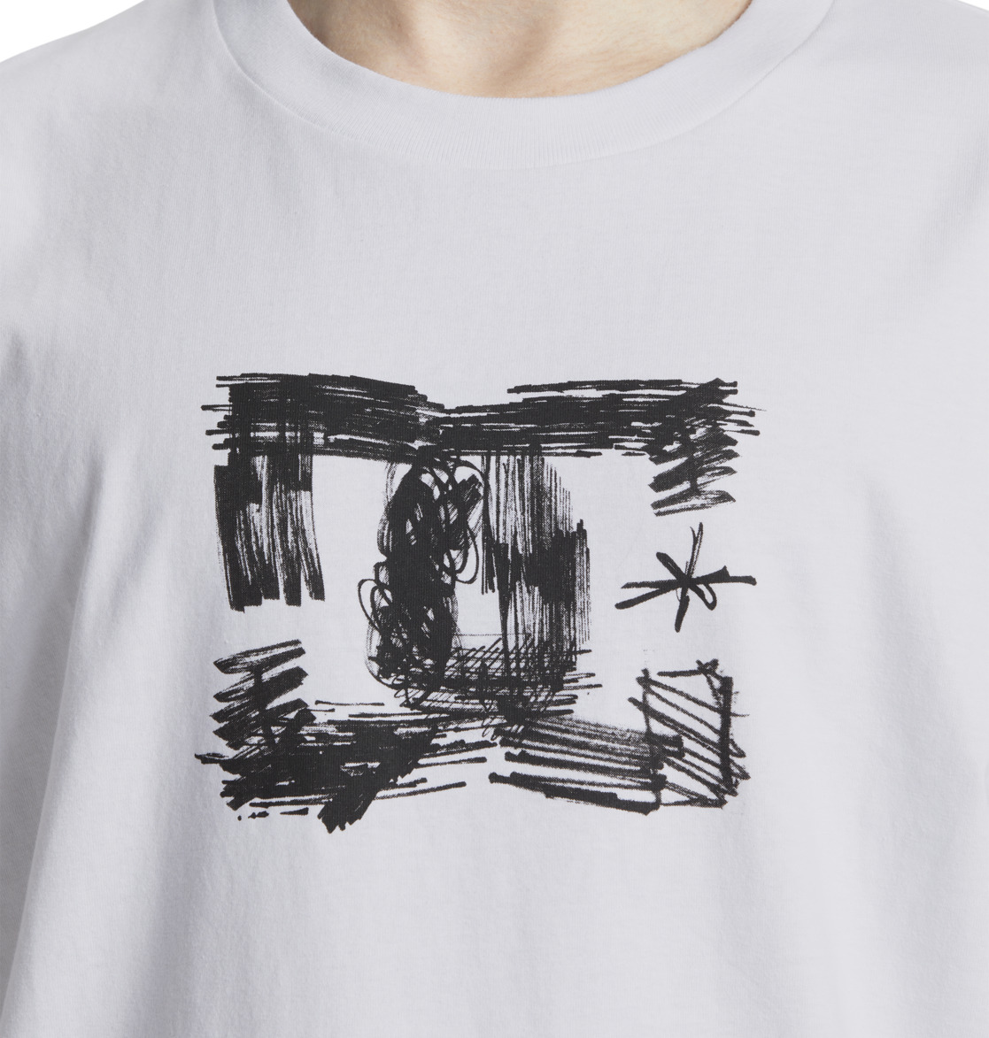 DC Sketchy Men T-Shirt White | US-2306NIM