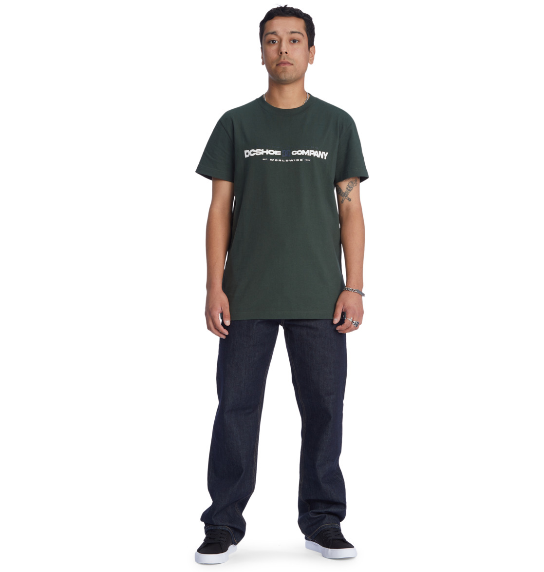 DC Sku Up Men T-Shirt Deep Green | US-6275OSZ