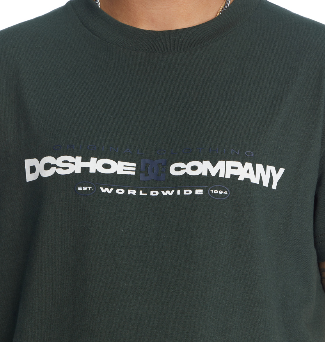 DC Sku Up Men T-Shirt Deep Green | US-6275OSZ