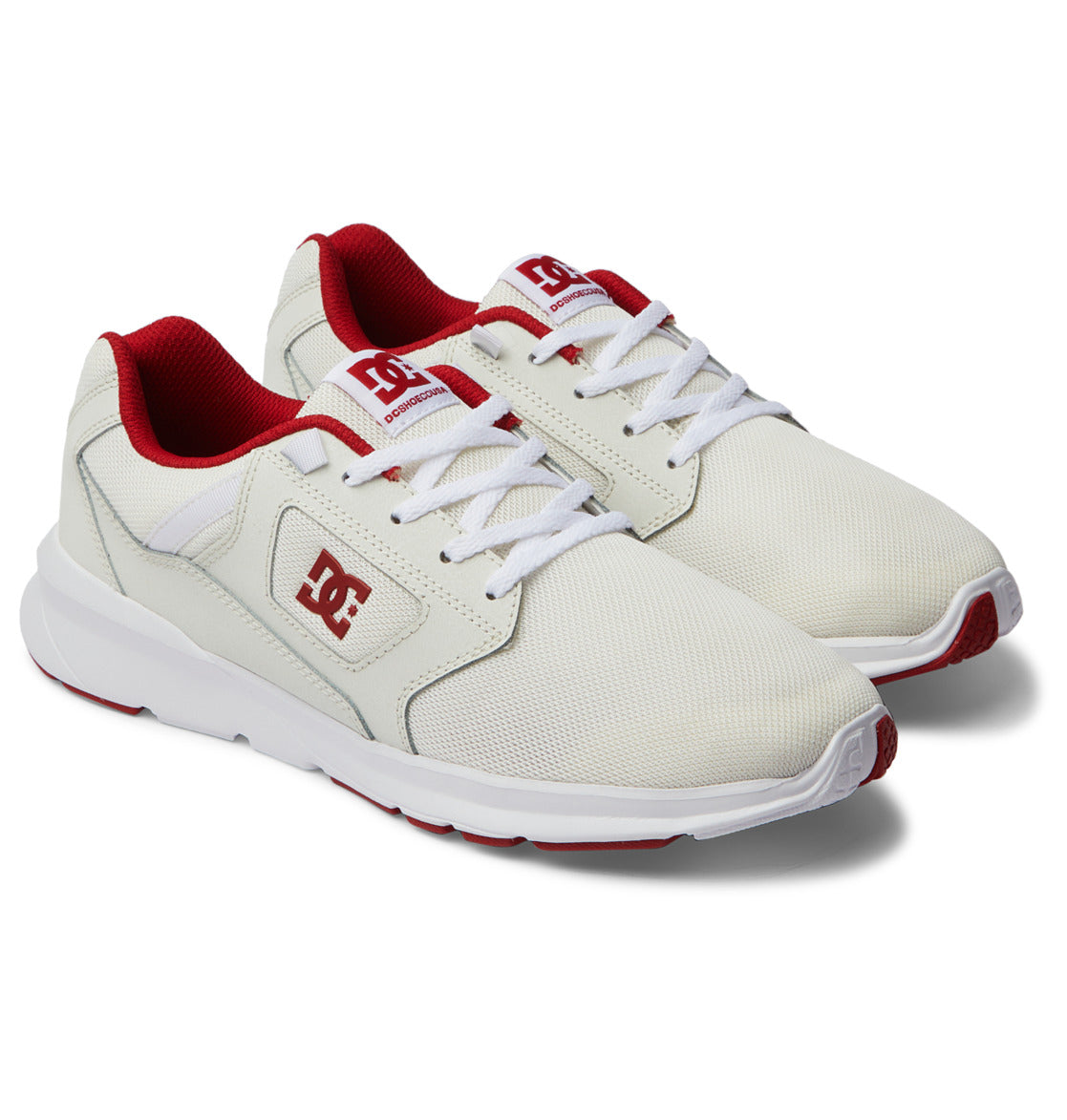 DC Skyline Lightweight Men Sneakers White / Red | US-0671ZWP