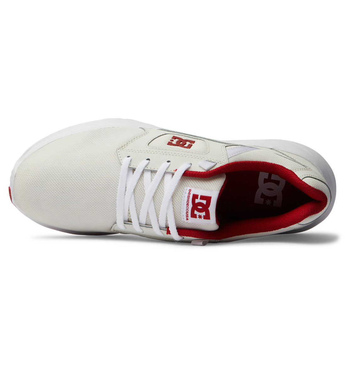 DC Skyline Lightweight Men Sneakers White / Red | US-0671ZWP