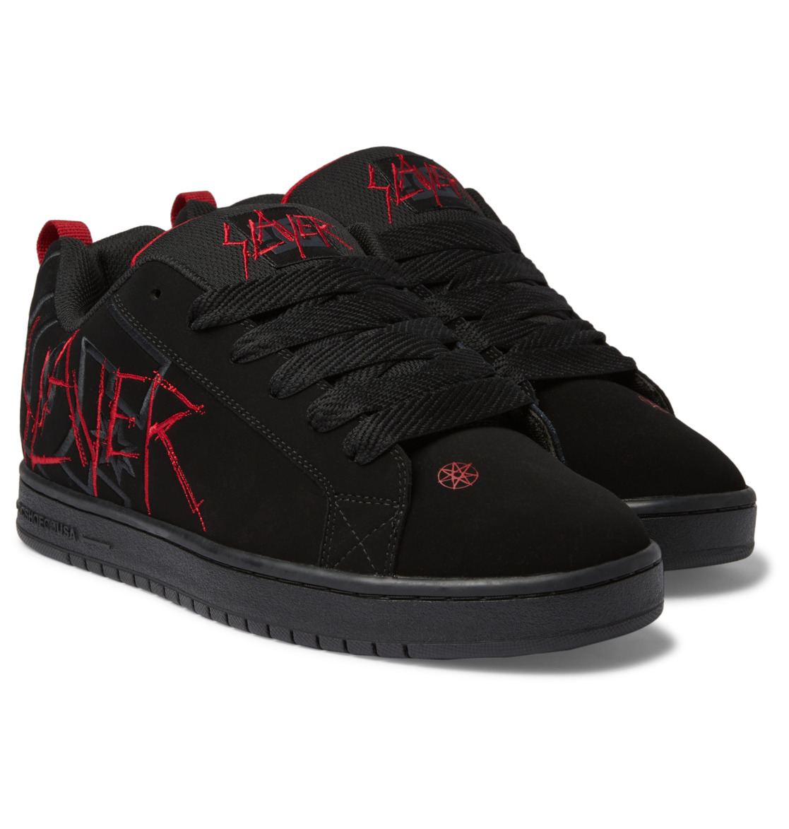 DC Slayer Court Graffik Men Sneakers Black / Red | US-0943OVN