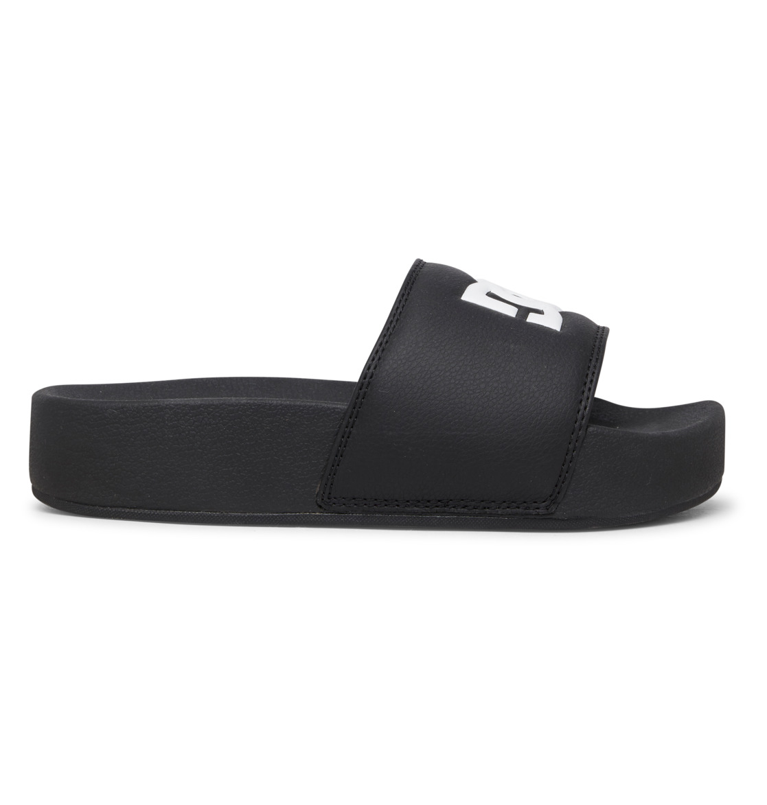 DC Slide Platform Women Slides Black / White | US-2158WJL