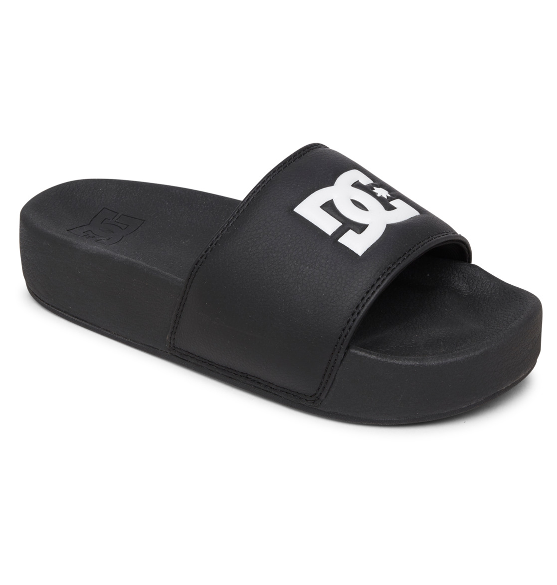 DC Slide Platform Women Slides Black / White | US-2158WJL