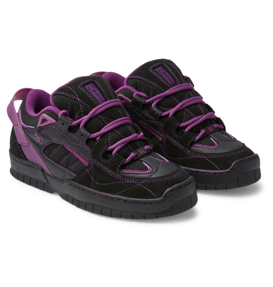 DC Spectre Needles Men Sneakers Black / Purple | US-9847CJY