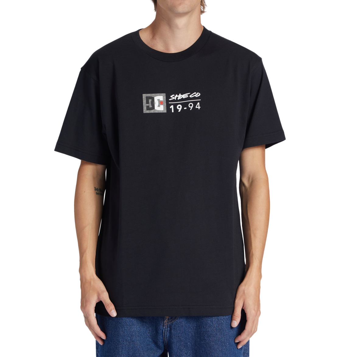 DC Split Star Men T-Shirt Black | US-1802FNU