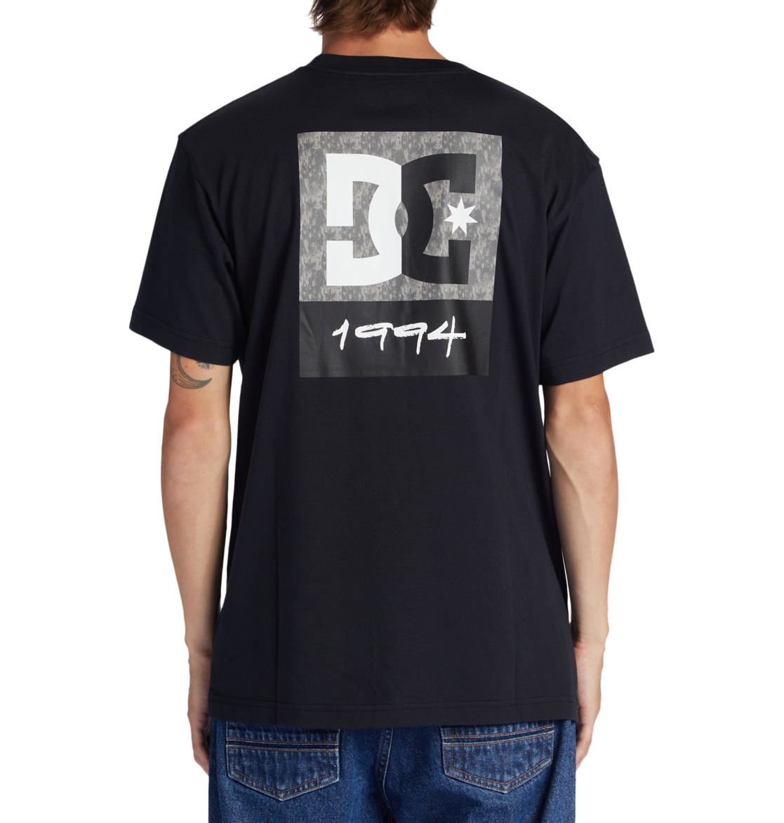 DC Split Star Men T-Shirt Black | US-1802FNU