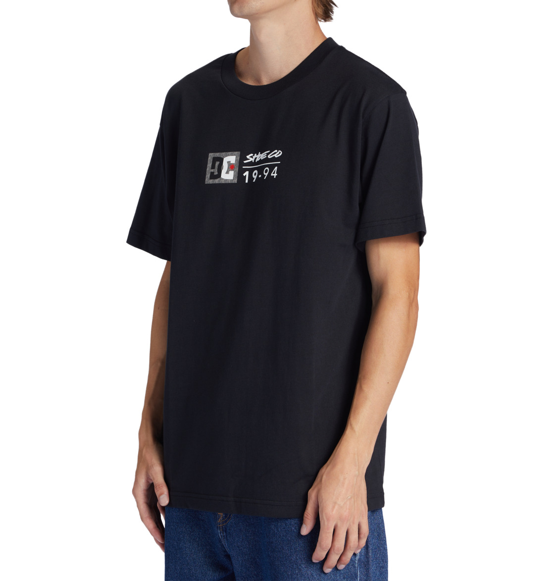 DC Split Star Men T-Shirt Black | US-1802FNU