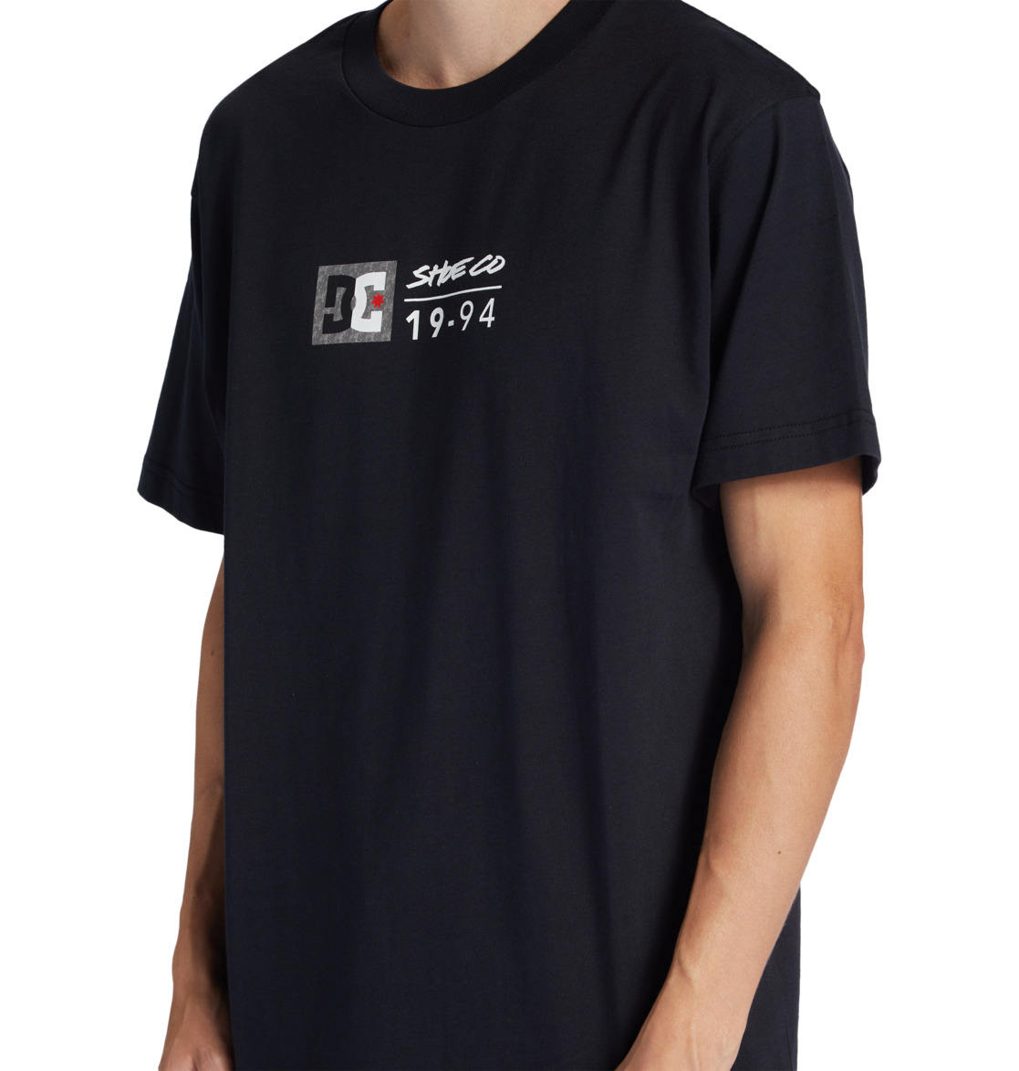 DC Split Star Men T-Shirt Black | US-1802FNU