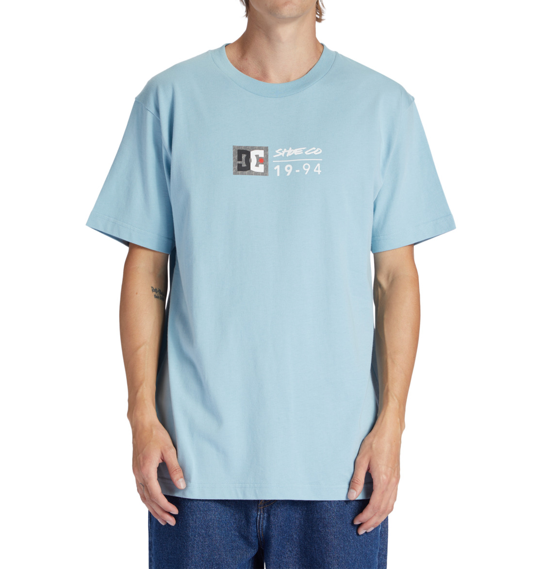 DC Split Star Men T-Shirt Blue | US-5931XPT