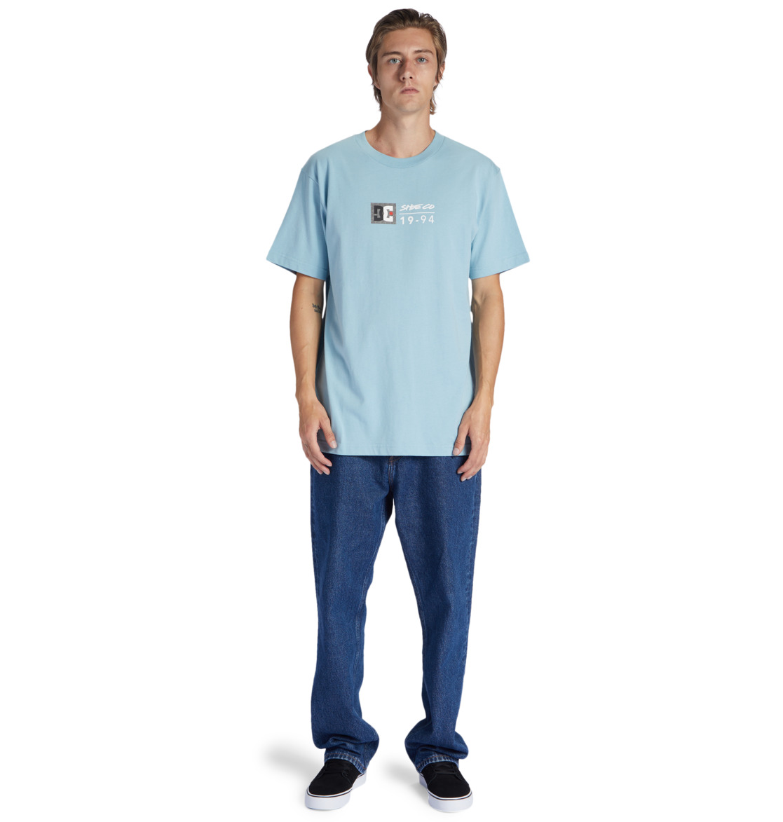 DC Split Star Men T-Shirt Blue | US-5931XPT