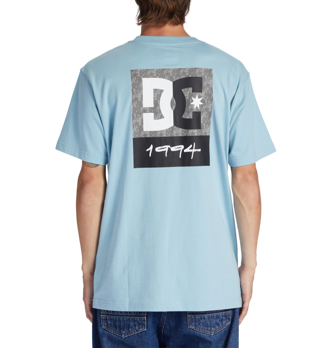 DC Split Star Men T-Shirt Blue | US-5931XPT