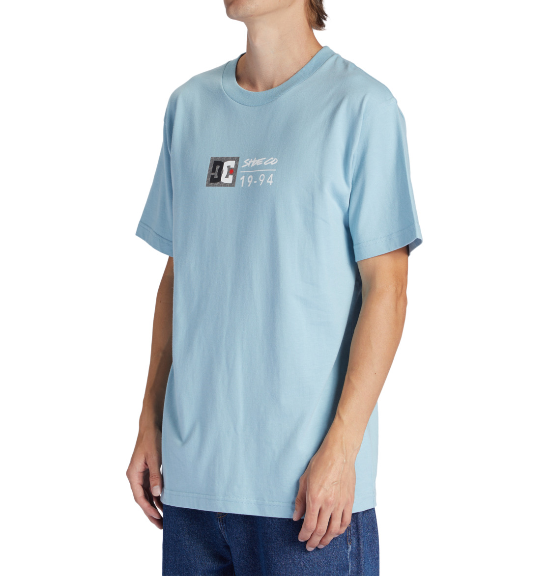 DC Split Star Men T-Shirt Blue | US-5931XPT