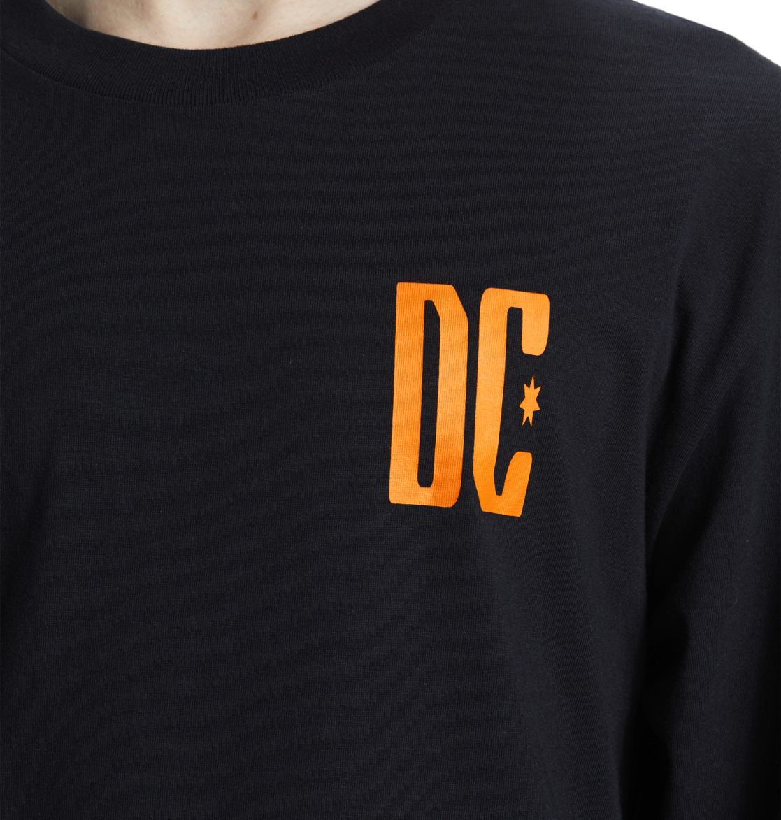 DC Sportster Long Sleeve Men T-Shirt Black | US-7580RBL