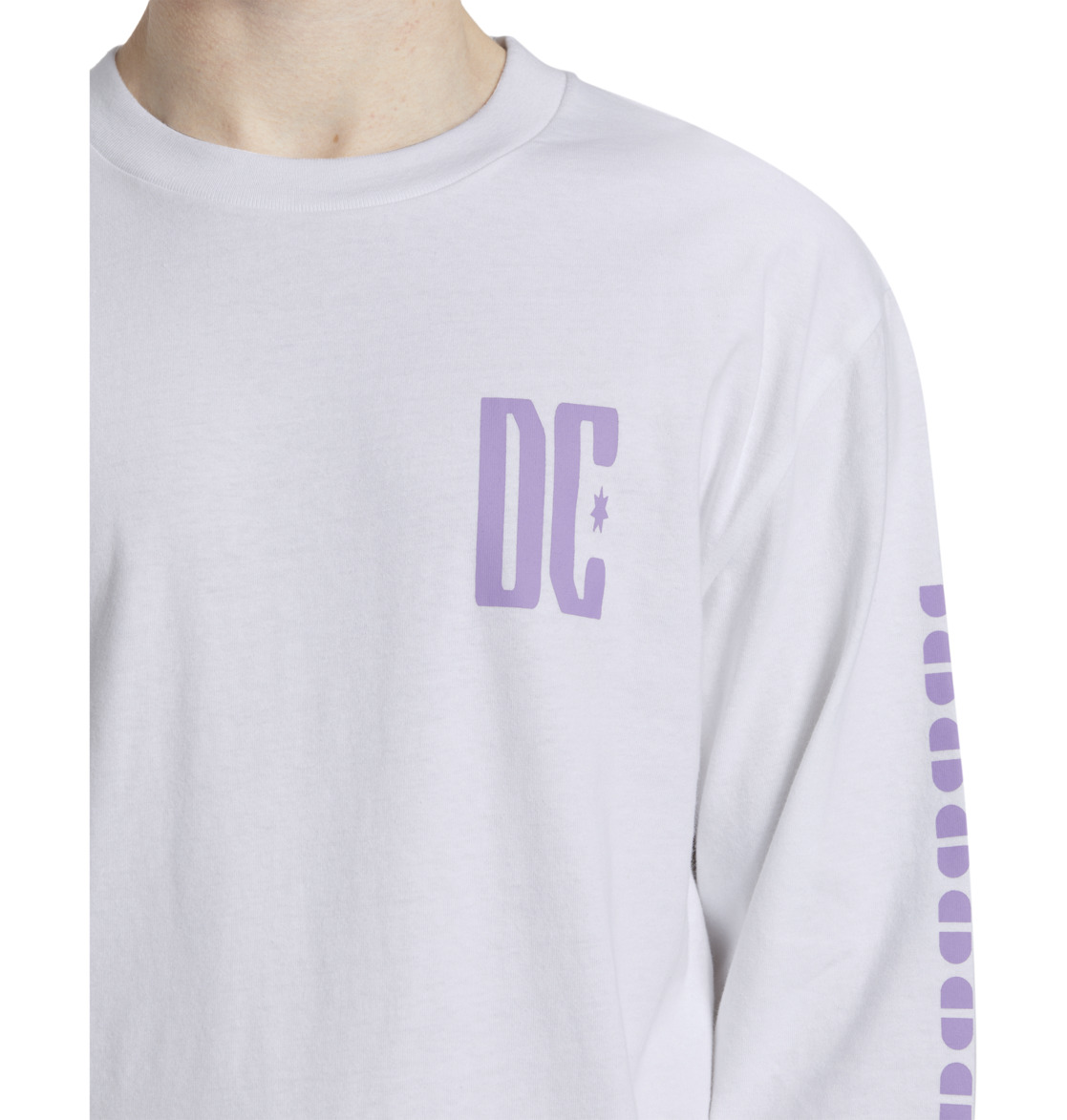 DC Sportster Long Sleeve Men T-Shirt White | US-9784MLP