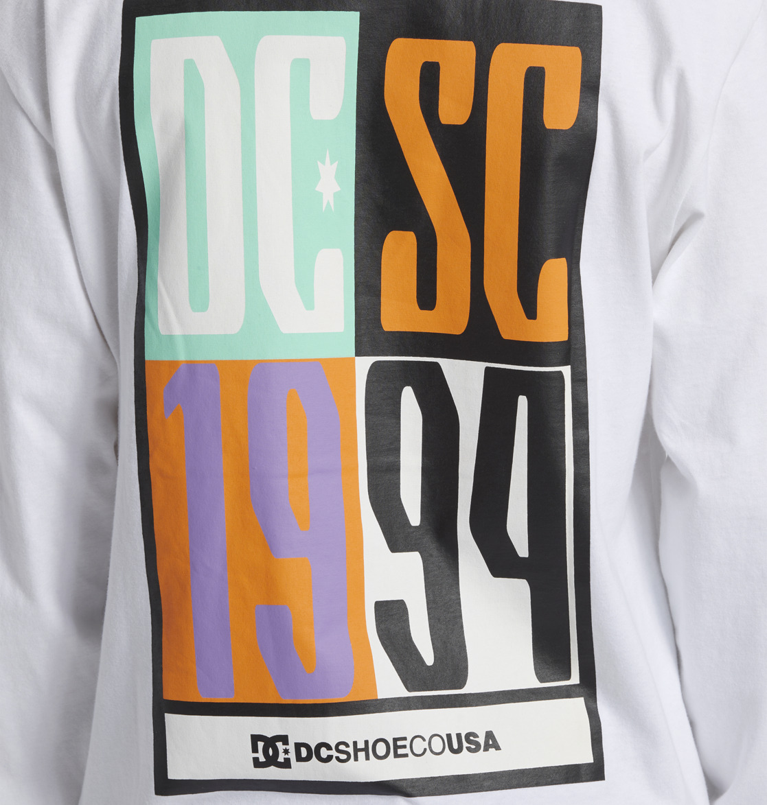 DC Sportster Long Sleeve Men T-Shirt White | US-9784MLP