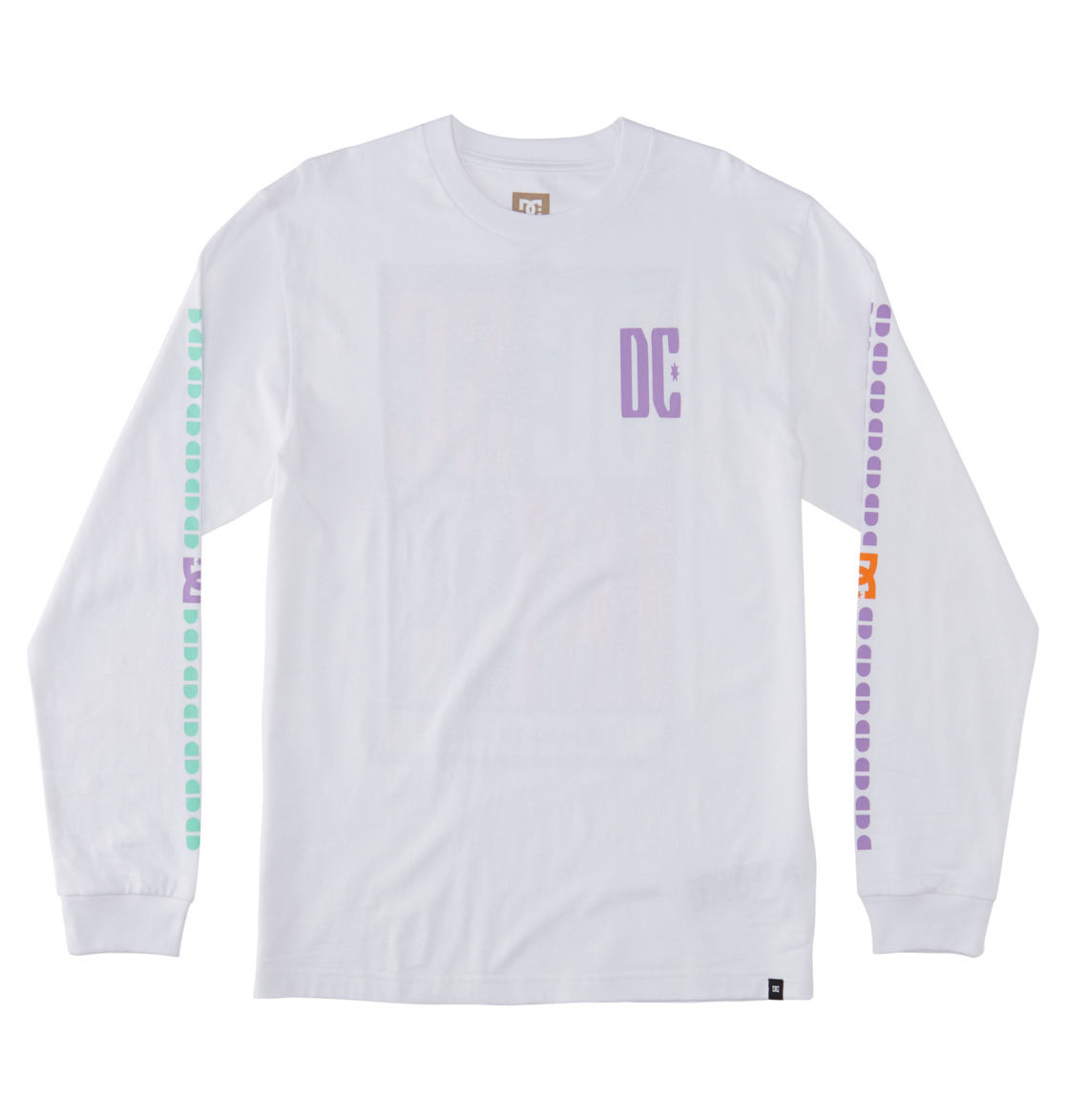 DC Sportster Long Sleeve Men T-Shirt White | US-9784MLP