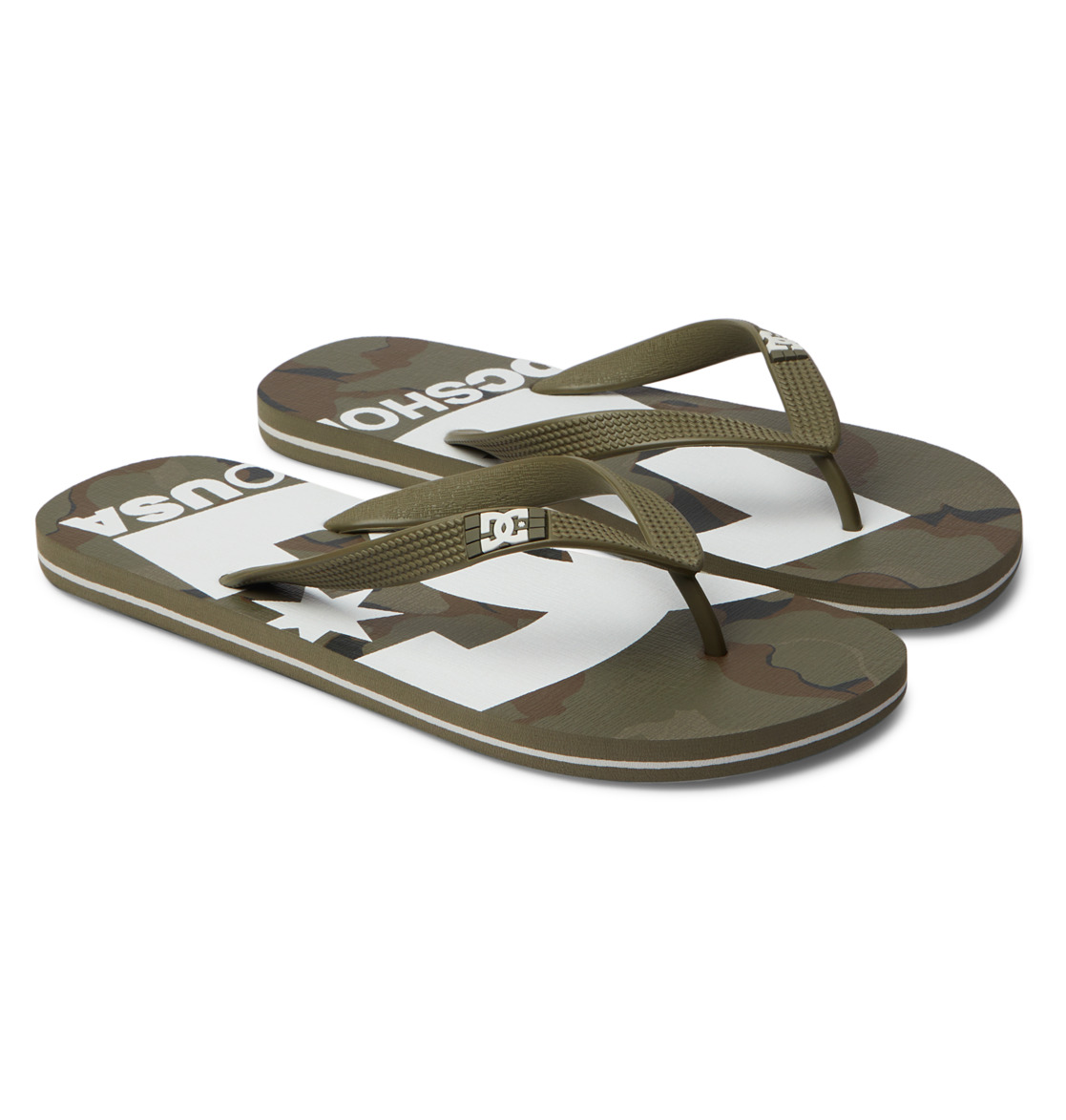 DC Spray Graffik Men Flip Flops Brown | US-7586PBT