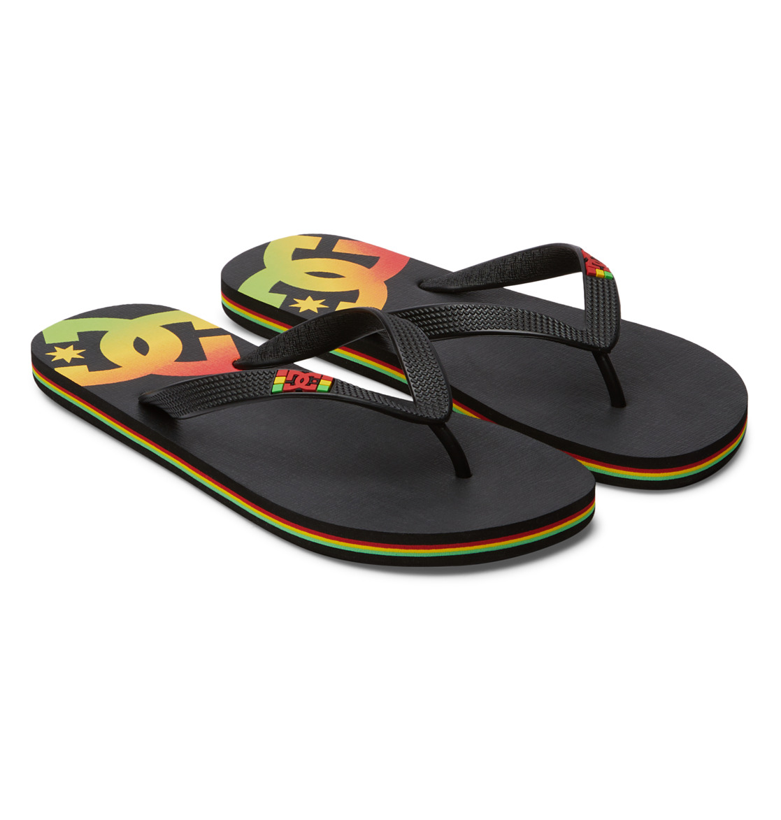 DC Spray Men Flip Flops Black | US-7128GCE