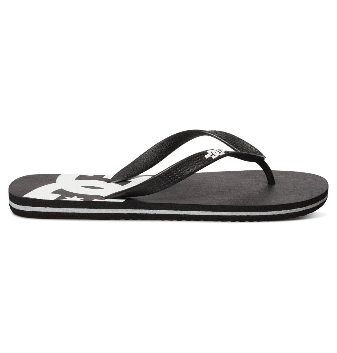 DC Spray Men Flip Flops Black / White | US-8350STF