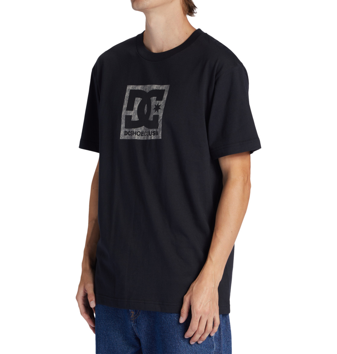 DC Square Star Fill Men T-Shirt Black | US-2084UTN