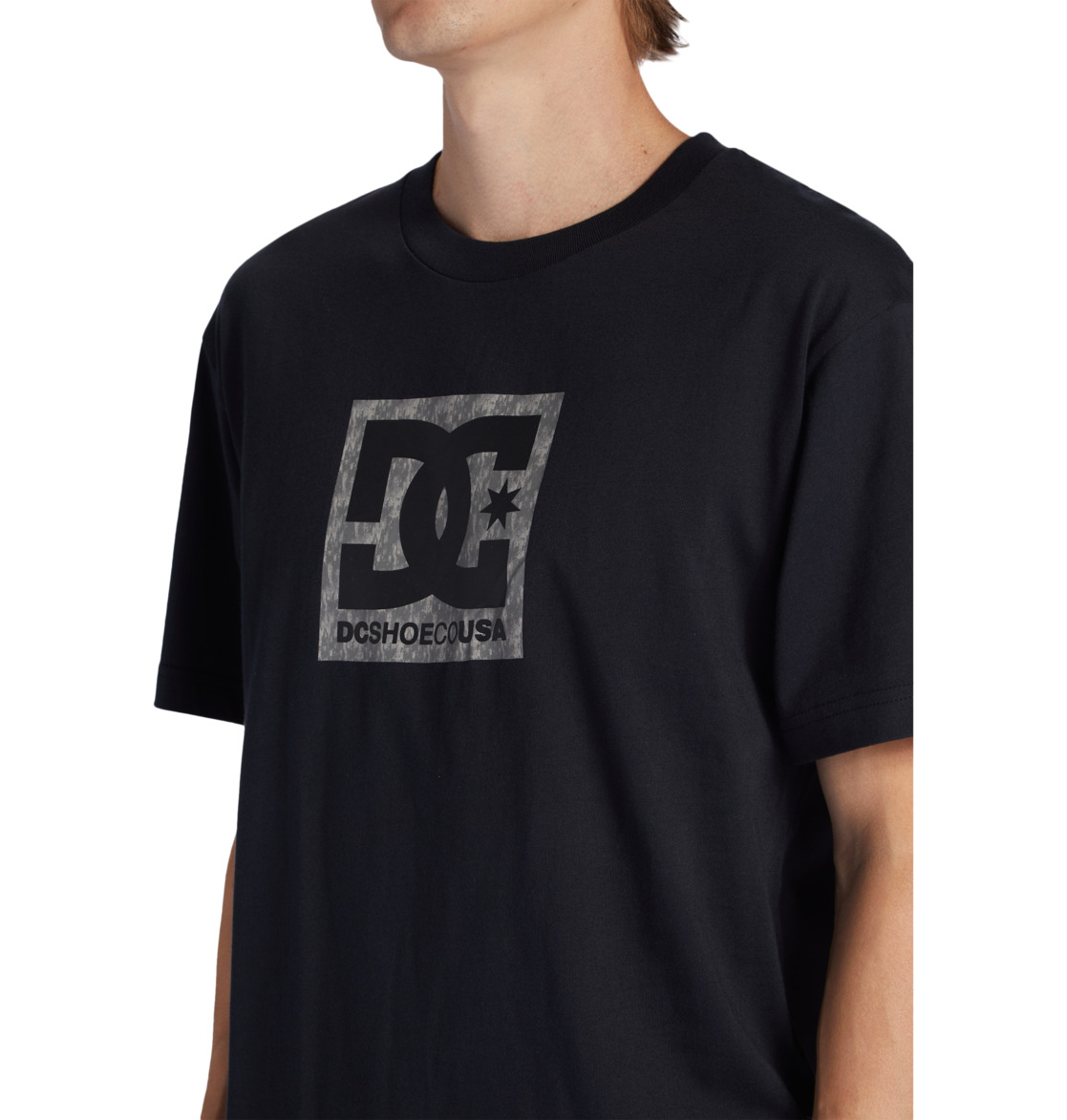 DC Square Star Fill Men T-Shirt Black | US-2084UTN