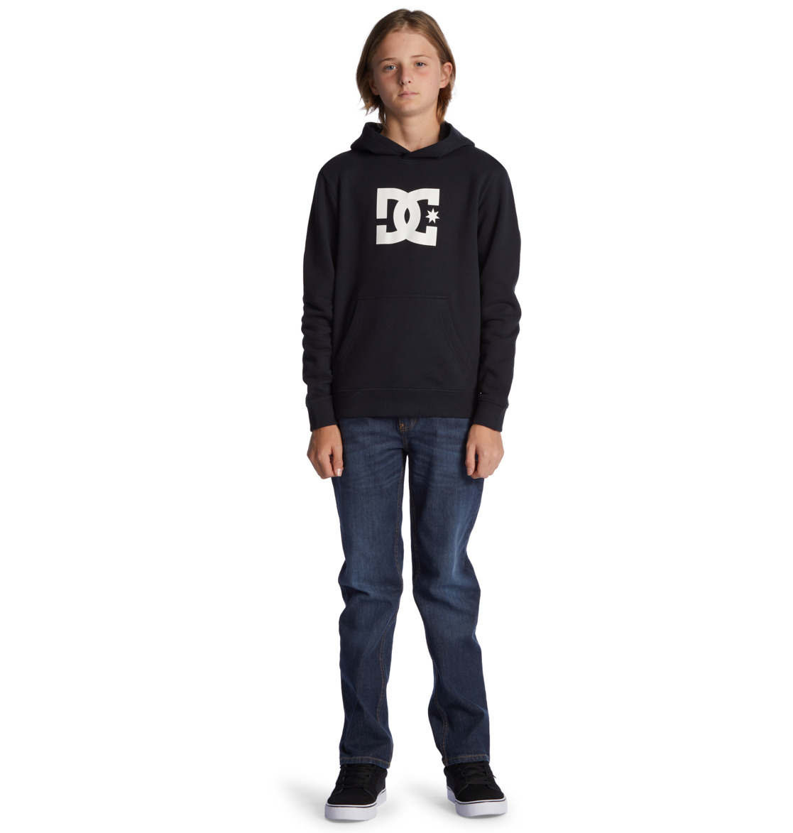 DC Star Kids' Hoodie Black | US-5247BPE