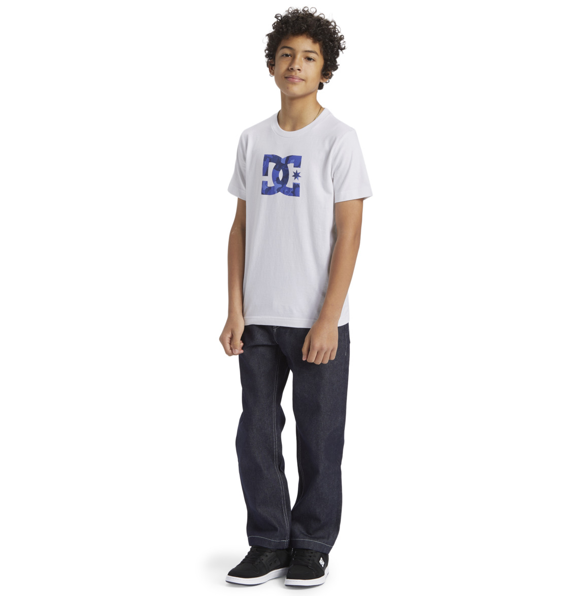 DC Star Kids' T-Shirt White / Camo | US-8401OMR