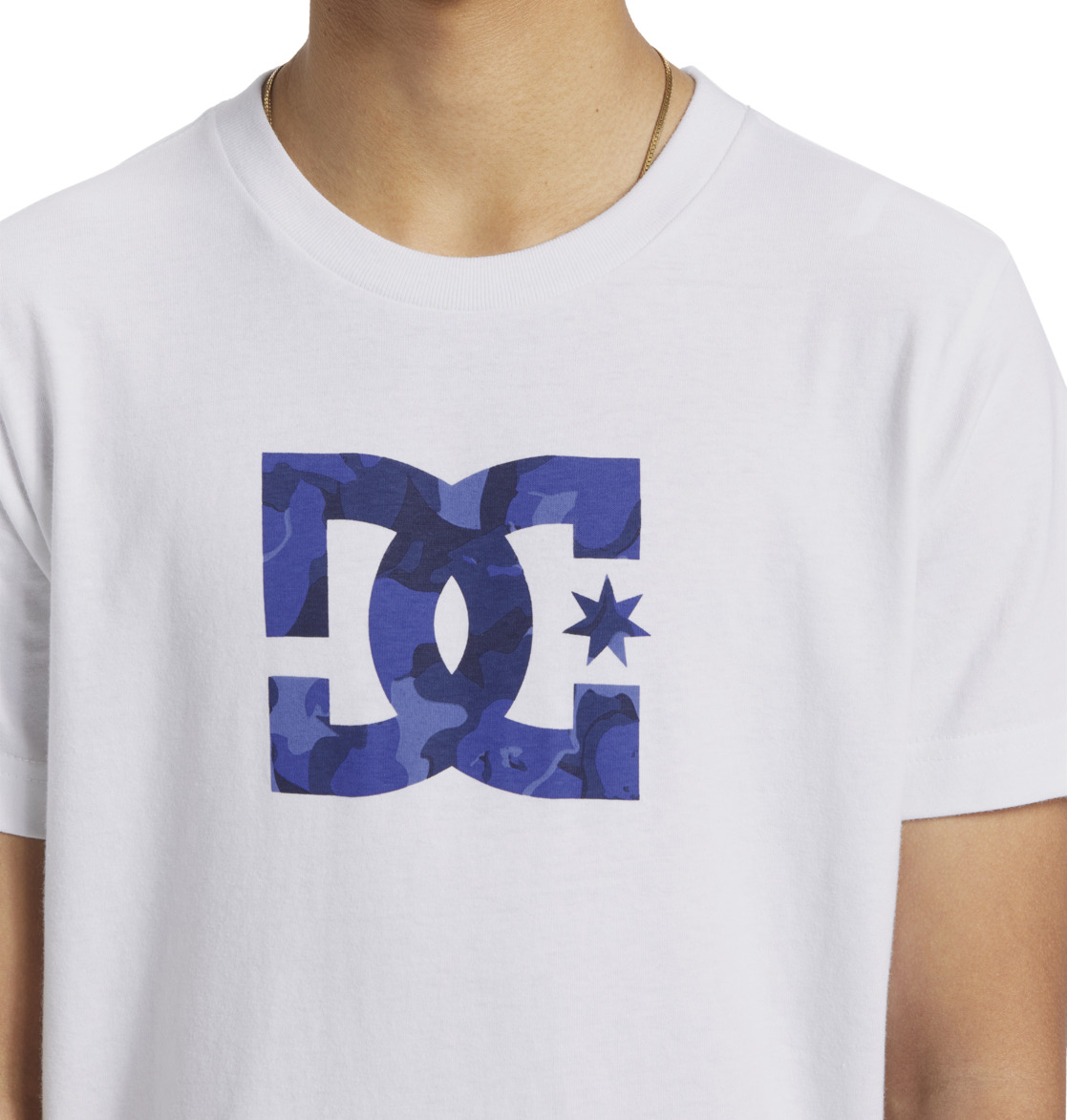 DC Star Kids' T-Shirt White / Camo | US-8401OMR