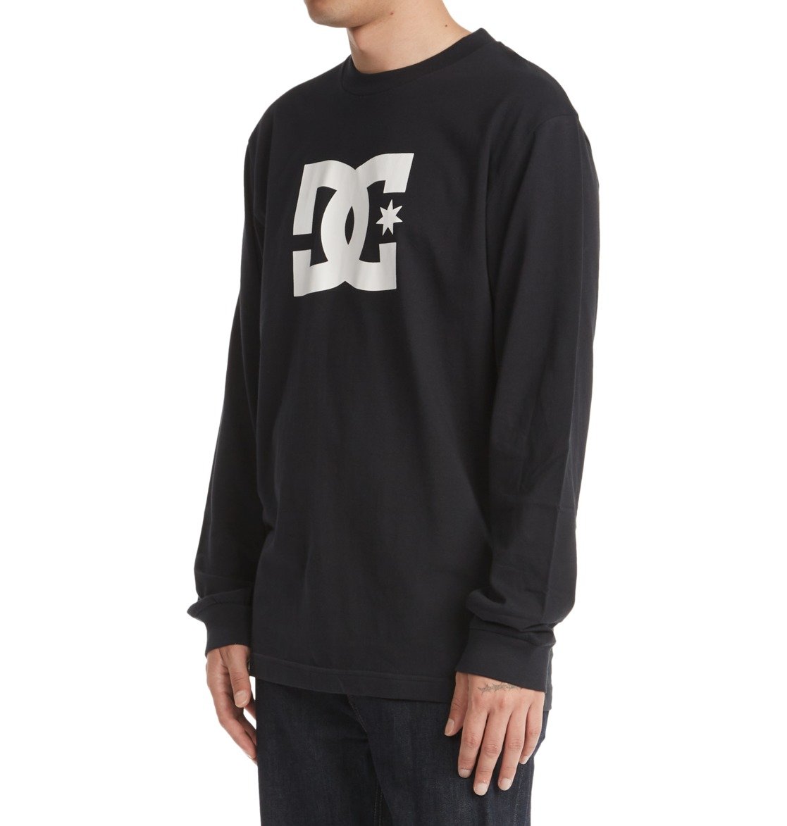 DC Star Long Sleeve Men T-Shirt Black | US-2369EWV