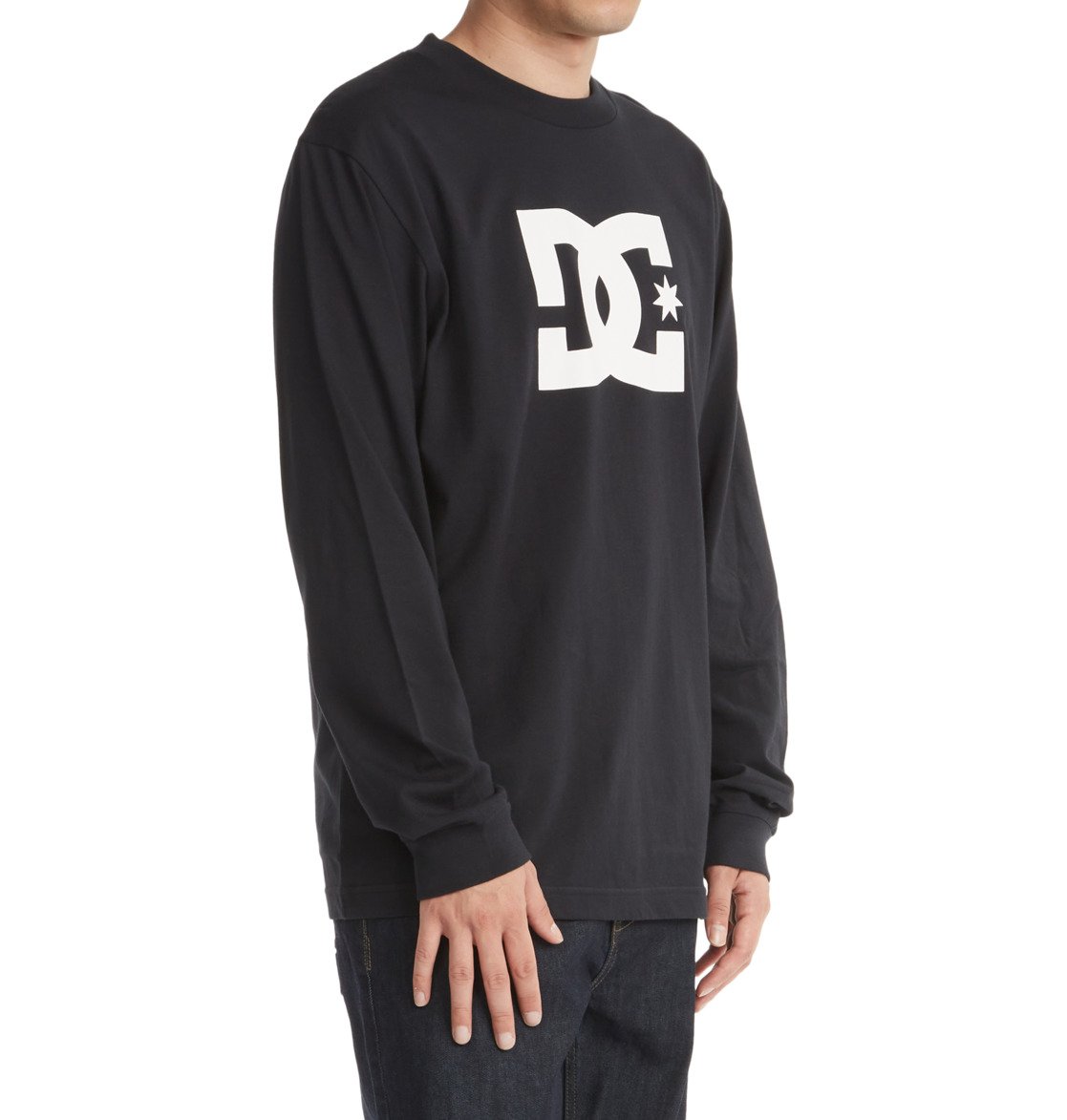 DC Star Long Sleeve Men T-Shirt Black | US-2369EWV