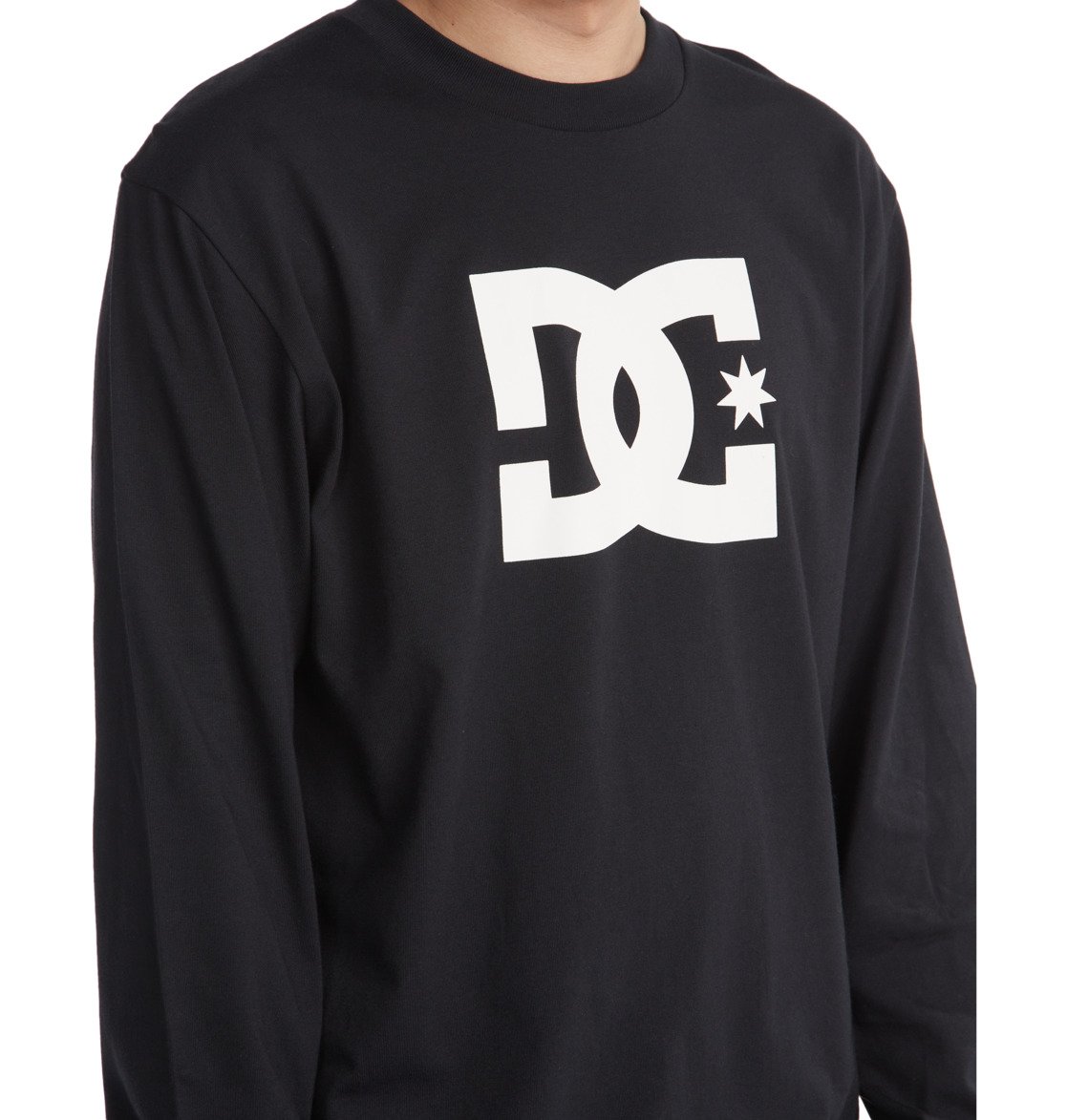 DC Star Long Sleeve Men T-Shirt Black | US-2369EWV