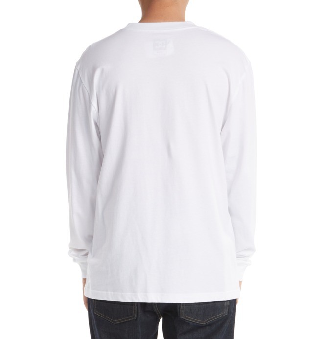 DC Star Long Sleeve Men T-Shirt White | US-5619KPY