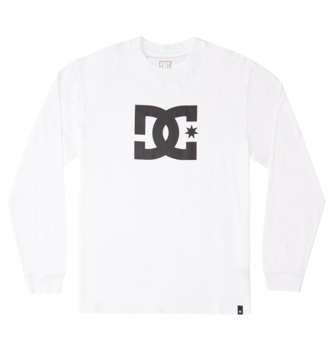 DC Star Long Sleeve Men T-Shirt White | US-5619KPY