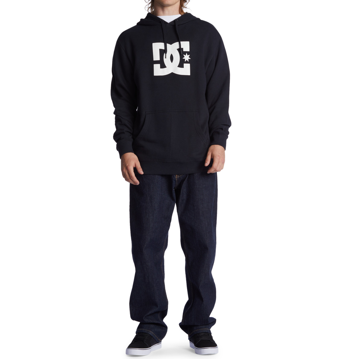 DC Star Men Hoodie Black | US-5134BTE