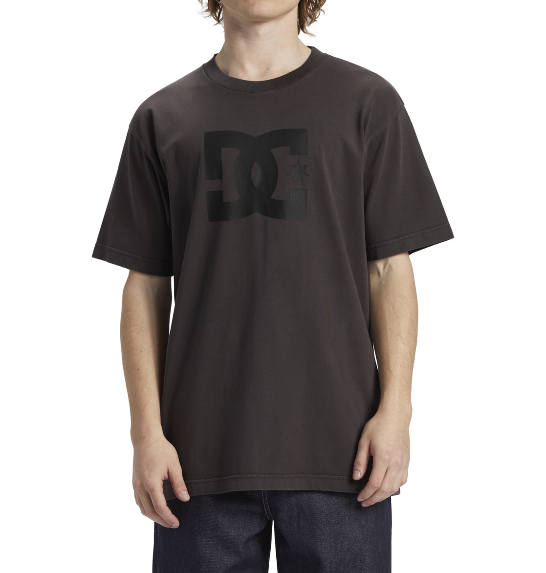 DC Star Men T-Shirt Black Wash | US-2041LCI