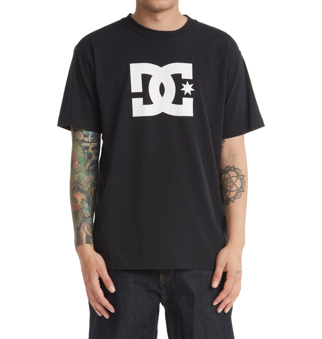 DC Star Men T-Shirt Black | US-0871XIV