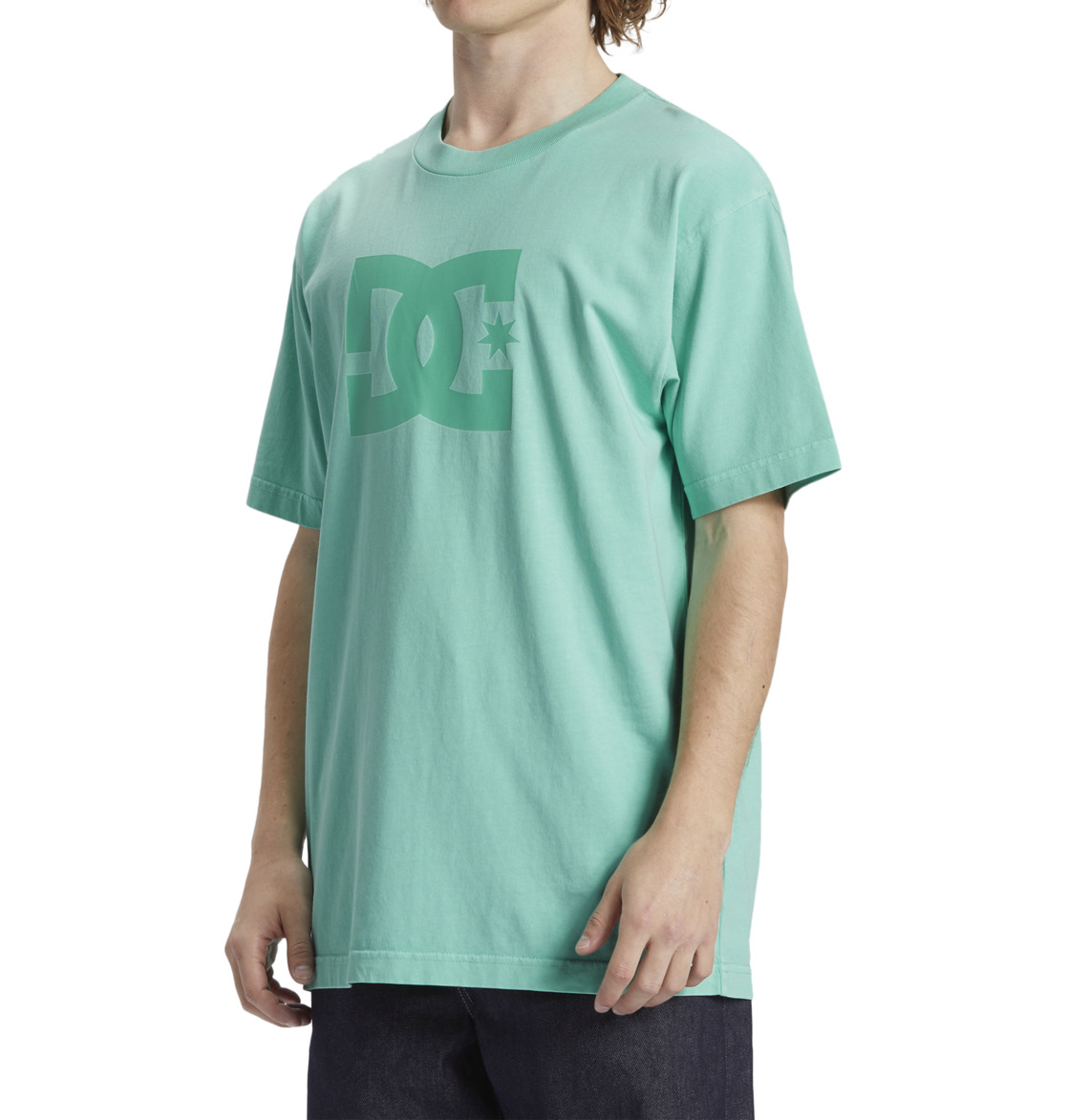 DC Star Men T-Shirt Green Wash | US-2106LUO